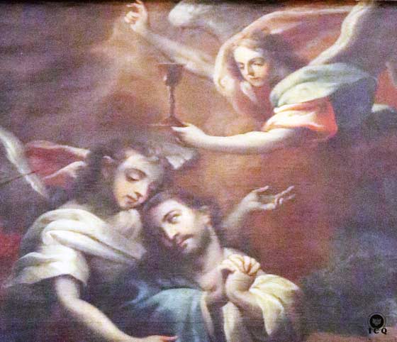 La copa santa en pintura. Catedral de San Luis Potosí, S.L.P. México. (Fragmento).