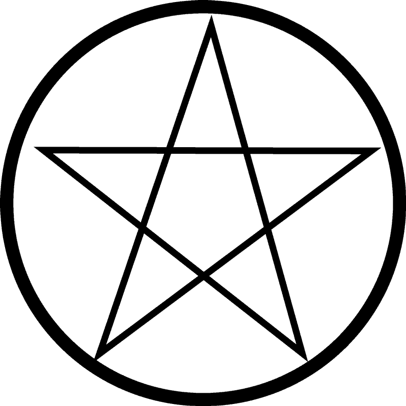 Un círculo rodeando al Pentagrama