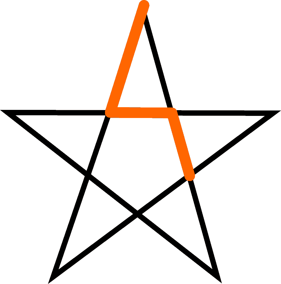 La estrella de cinco puntas está formada por la repetición de la runa Sig.