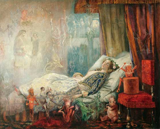 The Dream after the masked ball. John Anster Fitzgerald. 1858