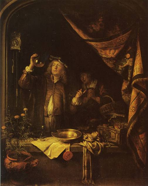 El científico, Gerrit Dou, 1670