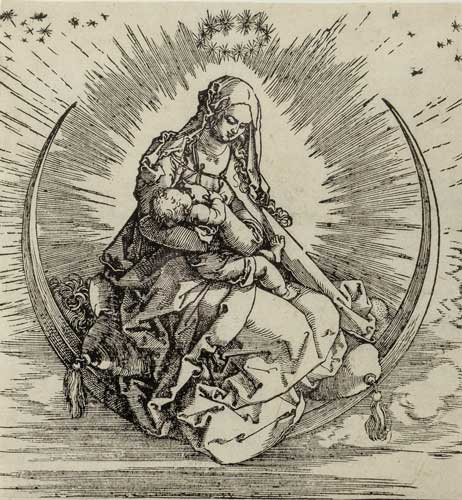 La Virgen sobre la luna creciente. Alberto Durero 1496 – 1522